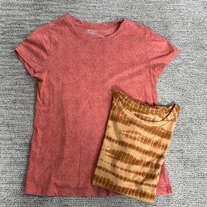 Athleta Set of 2 100% Cotton Short Sleeve T Shirts Small